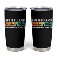 Life is Full of Important Choices Tumbler Cup Funny Retro Golfing Clubs Golf Lover Gift - Wonder Print Shop