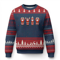 Santa O-H-I-O State Ugly Christmas Sweater Funny Santa Xmas Ohio Midwestern Party Team - Wonder Print Shop