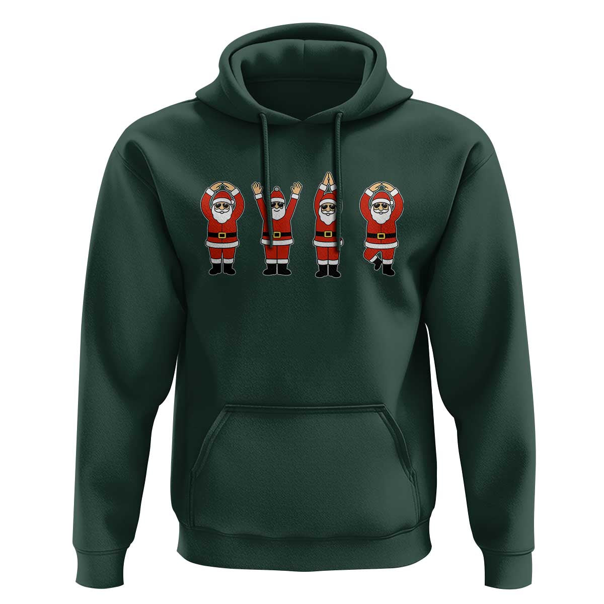 Santa O-H-I-O State Hoodie Funny Santa Christmas Ohio Midwestern Party Team - Wonder Print Shop