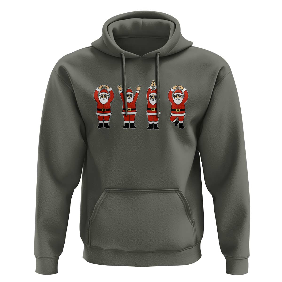 Santa O-H-I-O State Hoodie Funny Santa Christmas Ohio Midwestern Party Team - Wonder Print Shop