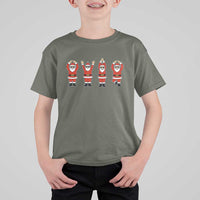 Santa O-H-I-O State T Shirt For Kid Funny Santa Christmas Ohio Midwestern Party Team - Wonder Print Shop