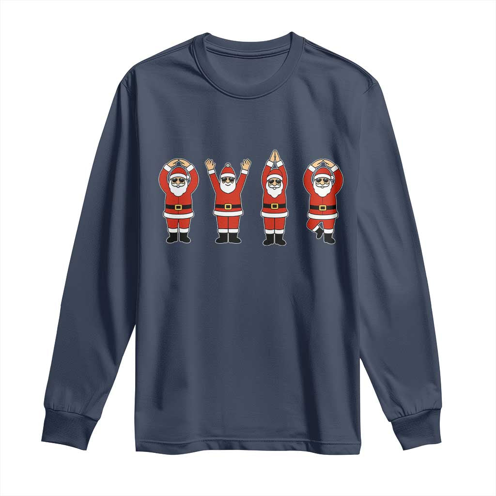 Santa O-H-I-O State Long Sleeve Shirt Funny Santa Christmas Ohio Midwestern Party Team - Wonder Print Shop