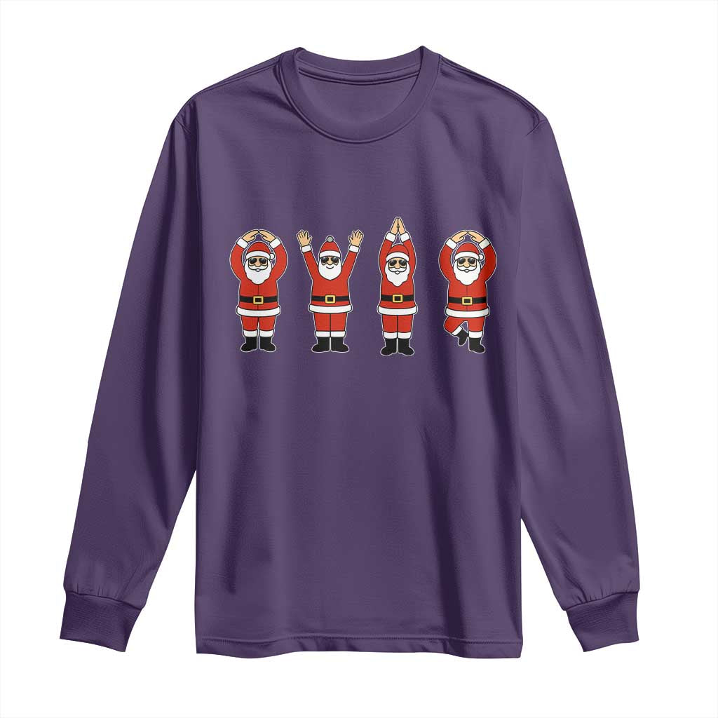 Santa O-H-I-O State Long Sleeve Shirt Funny Santa Christmas Ohio Midwestern Party Team - Wonder Print Shop