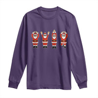 Santa O-H-I-O State Long Sleeve Shirt Funny Santa Christmas Ohio Midwestern Party Team - Wonder Print Shop