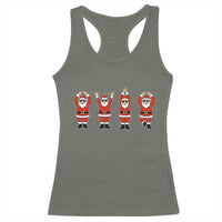Santa O-H-I-O State Racerback Tank Top Funny Santa Christmas Ohio Midwestern Party Team - Wonder Print Shop