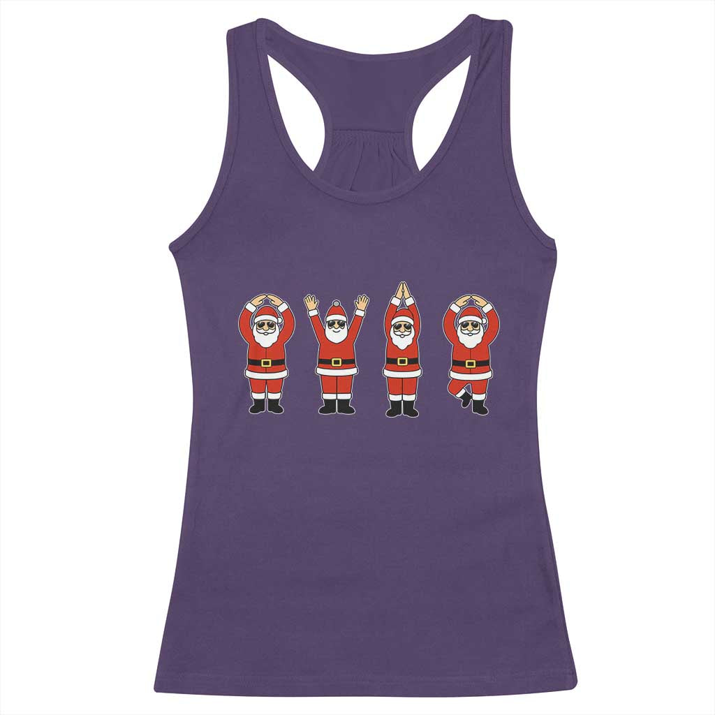 Santa O-H-I-O State Racerback Tank Top Funny Santa Christmas Ohio Midwestern Party Team - Wonder Print Shop