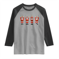 Santa O-H-I-O State Raglan Shirt Funny Santa Christmas Ohio Midwestern Party Team - Wonder Print Shop
