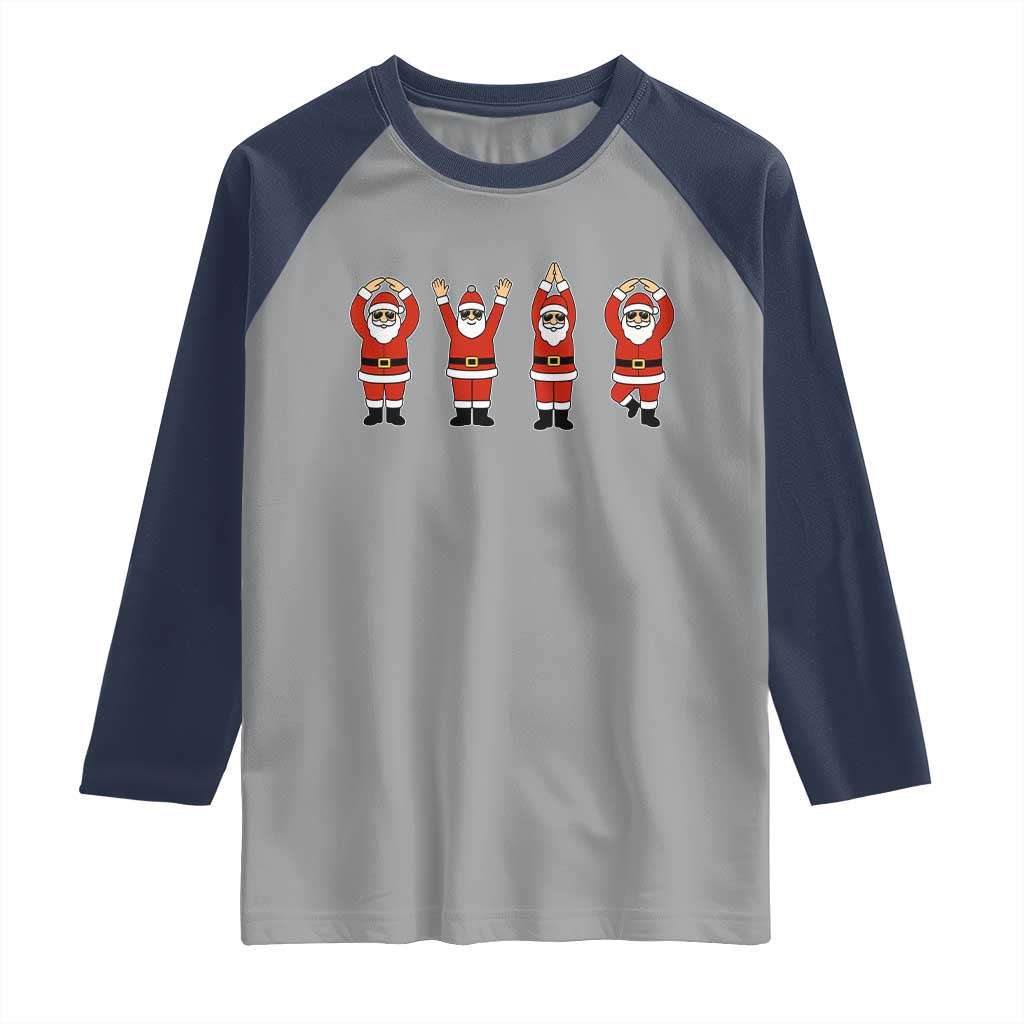 Santa O-H-I-O State Raglan Shirt Funny Santa Christmas Ohio Midwestern Party Team - Wonder Print Shop