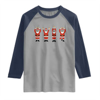 Santa O-H-I-O State Raglan Shirt Funny Santa Christmas Ohio Midwestern Party Team - Wonder Print Shop