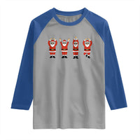 Santa O-H-I-O State Raglan Shirt Funny Santa Christmas Ohio Midwestern Party Team - Wonder Print Shop
