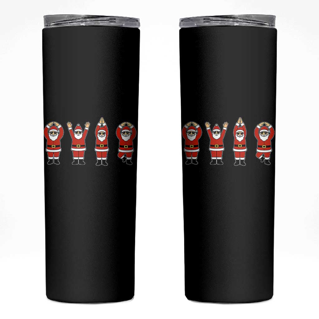 Santa O-H-I-O State Skinny Tumbler Funny Santa Christmas Ohio Midwestern Party Team - Wonder Print Shop
