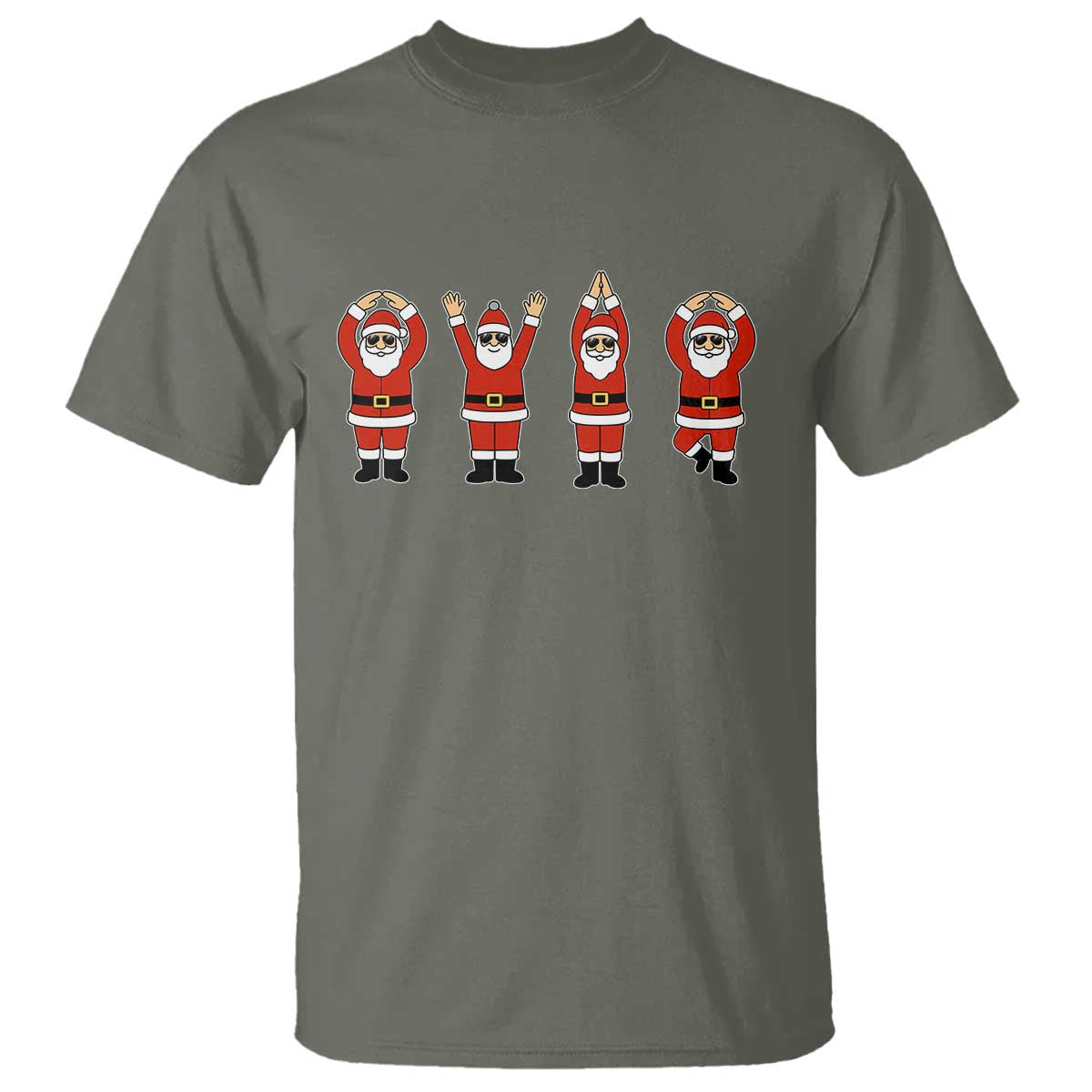 Santa O-H-I-O State T Shirt Funny Santa Christmas Ohio Midwestern Party Team - Wonder Print Shop