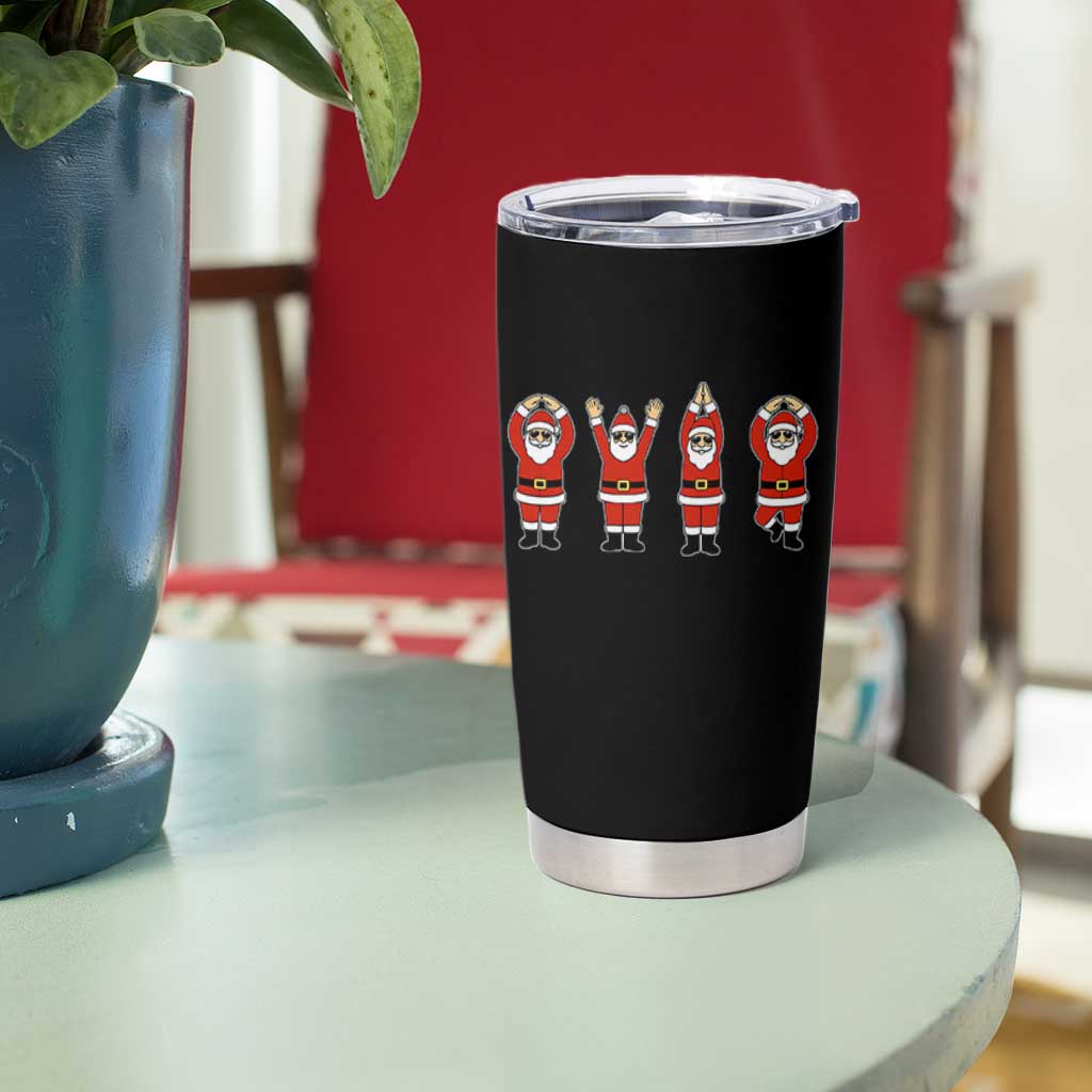Santa O-H-I-O State Tumbler Cup Funny Santa Christmas Ohio Midwestern Party Team - Wonder Print Shop