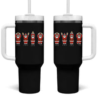 Santa O-H-I-O State Tumbler With Handle Funny Santa Christmas Ohio Midwestern Party Team - Wonder Print Shop