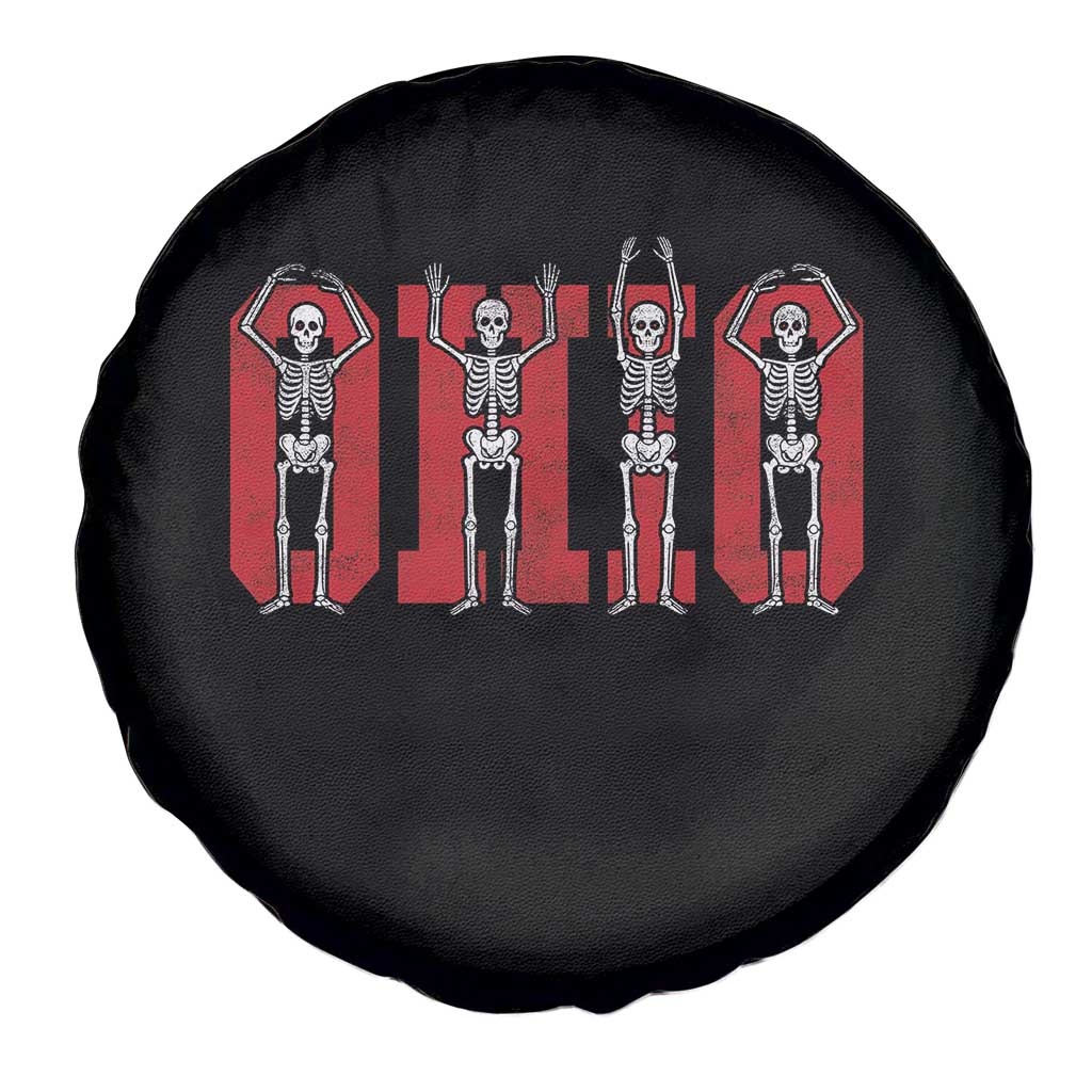 O-H-I-O State Spare Tire Cover Funny Skeletons Ohio Vintage Halloween Team - Wonder Print Shop