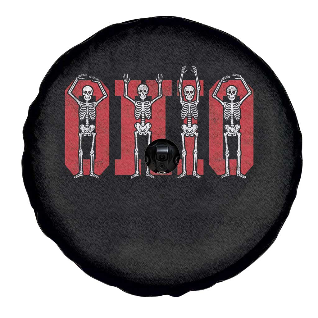 O-H-I-O State Spare Tire Cover Funny Skeletons Ohio Vintage Halloween Team - Wonder Print Shop