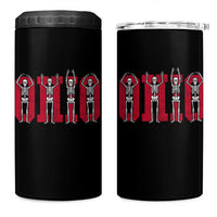 O-H-I-O State 4 in 1 Can Cooler Tumbler Funny Skeletons Ohio Vintage Halloween Team - Wonder Print Shop