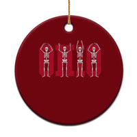 O-H-I-O State Ceramic Ornament Funny Skeletons Ohio Vintage Halloween Team - Wonder Print Shop