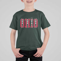 O-H-I-O State T Shirt For Kid Funny Skeletons Ohio Vintage Halloween Team - Wonder Print Shop
