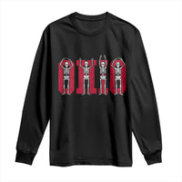 O-H-I-O State Long Sleeve Shirt Funny Skeletons Ohio Vintage Halloween Team - Wonder Print Shop