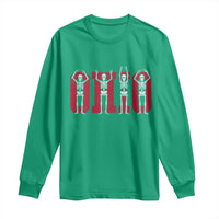 O-H-I-O State Long Sleeve Shirt Funny Skeletons Ohio Vintage Halloween Team - Wonder Print Shop