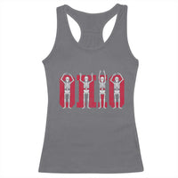 O-H-I-O State Racerback Tank Top Funny Skeletons Ohio Vintage Halloween Team - Wonder Print Shop