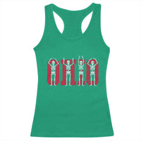 O-H-I-O State Racerback Tank Top Funny Skeletons Ohio Vintage Halloween Team - Wonder Print Shop