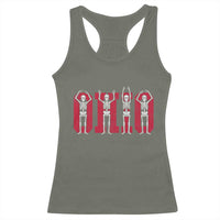 O-H-I-O State Racerback Tank Top Funny Skeletons Ohio Vintage Halloween Team - Wonder Print Shop