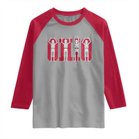 O-H-I-O State Raglan Shirt Funny Skeletons Ohio Vintage Halloween Team - Wonder Print Shop