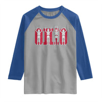 O-H-I-O State Raglan Shirt Funny Skeletons Ohio Vintage Halloween Team - Wonder Print Shop