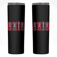 O-H-I-O State Skinny Tumbler Funny Skeletons Ohio Vintage Halloween Team - Wonder Print Shop