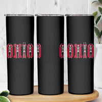 O-H-I-O State Skinny Tumbler Funny Skeletons Ohio Vintage Halloween Team - Wonder Print Shop