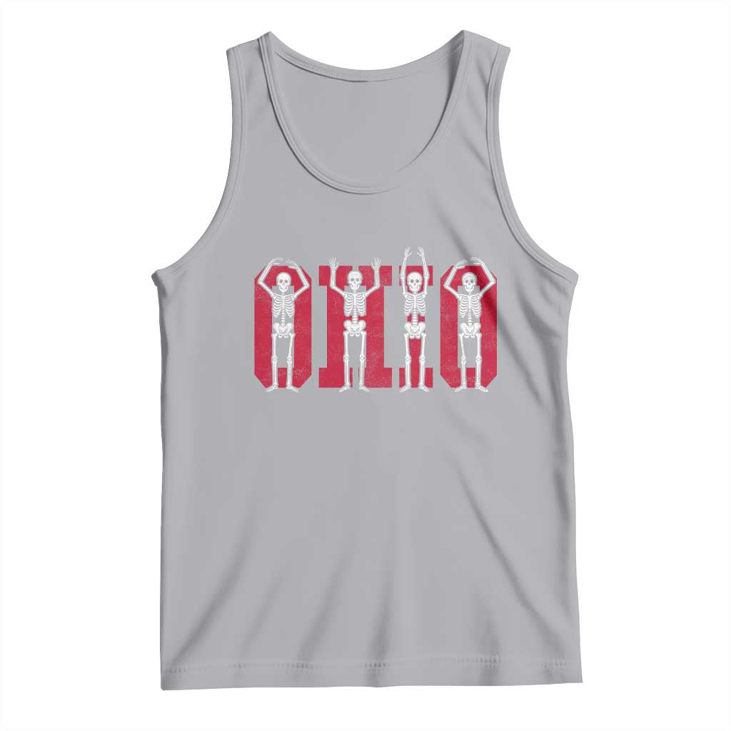 O-H-I-O State Tank Top Funny Skeletons Ohio Vintage Halloween Team - Wonder Print Shop