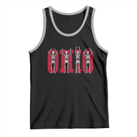 O-H-I-O State Tank Top Funny Skeletons Ohio Vintage Halloween Team - Wonder Print Shop
