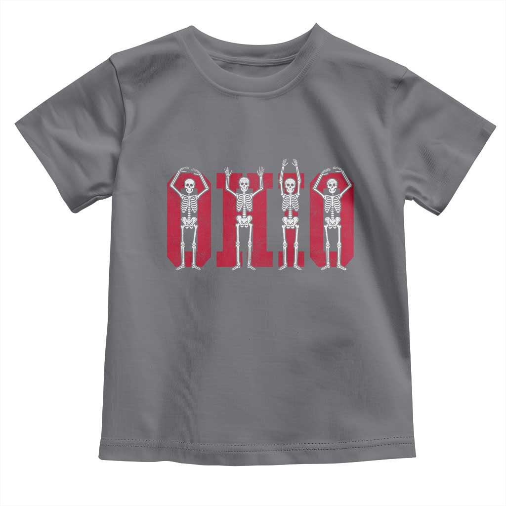 O-H-I-O State Toddler T Shirt Funny Skeletons Ohio Vintage Halloween Team - Wonder Print Shop