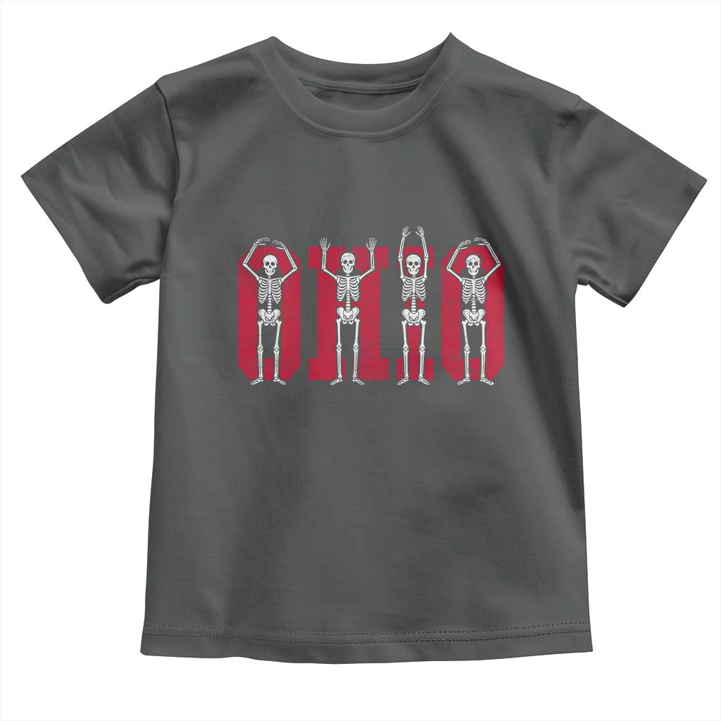 O-H-I-O State Toddler T Shirt Funny Skeletons Ohio Vintage Halloween Team - Wonder Print Shop
