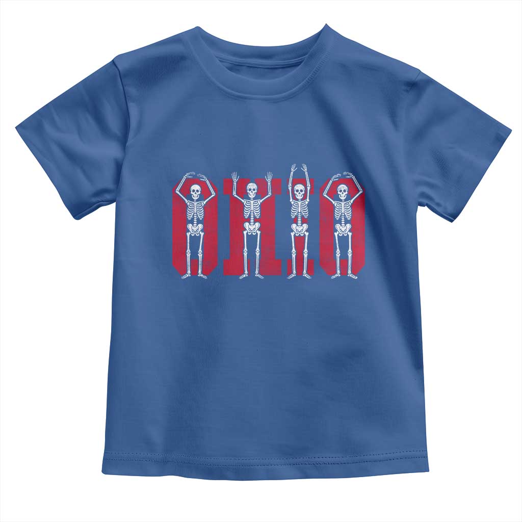 O-H-I-O State Toddler T Shirt Funny Skeletons Ohio Vintage Halloween Team - Wonder Print Shop