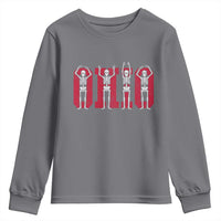 O-H-I-O State Youth Sweatshirt Funny Skeletons Ohio Vintage Halloween Team - Wonder Print Shop
