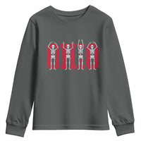 O-H-I-O State Youth Sweatshirt Funny Skeletons Ohio Vintage Halloween Team - Wonder Print Shop