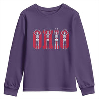 O-H-I-O State Youth Sweatshirt Funny Skeletons Ohio Vintage Halloween Team - Wonder Print Shop