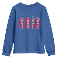 O-H-I-O State Youth Sweatshirt Funny Skeletons Ohio Vintage Halloween Team - Wonder Print Shop