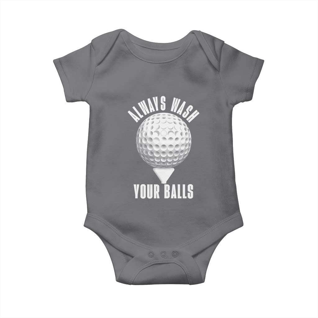 Funny Golf Baby Onesie Always Wash Your Balls Meme - Wonder Print Shop