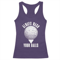 Funny Golf Racerback Tank Top Always Wash Your Balls Meme - Wonder Print Shop