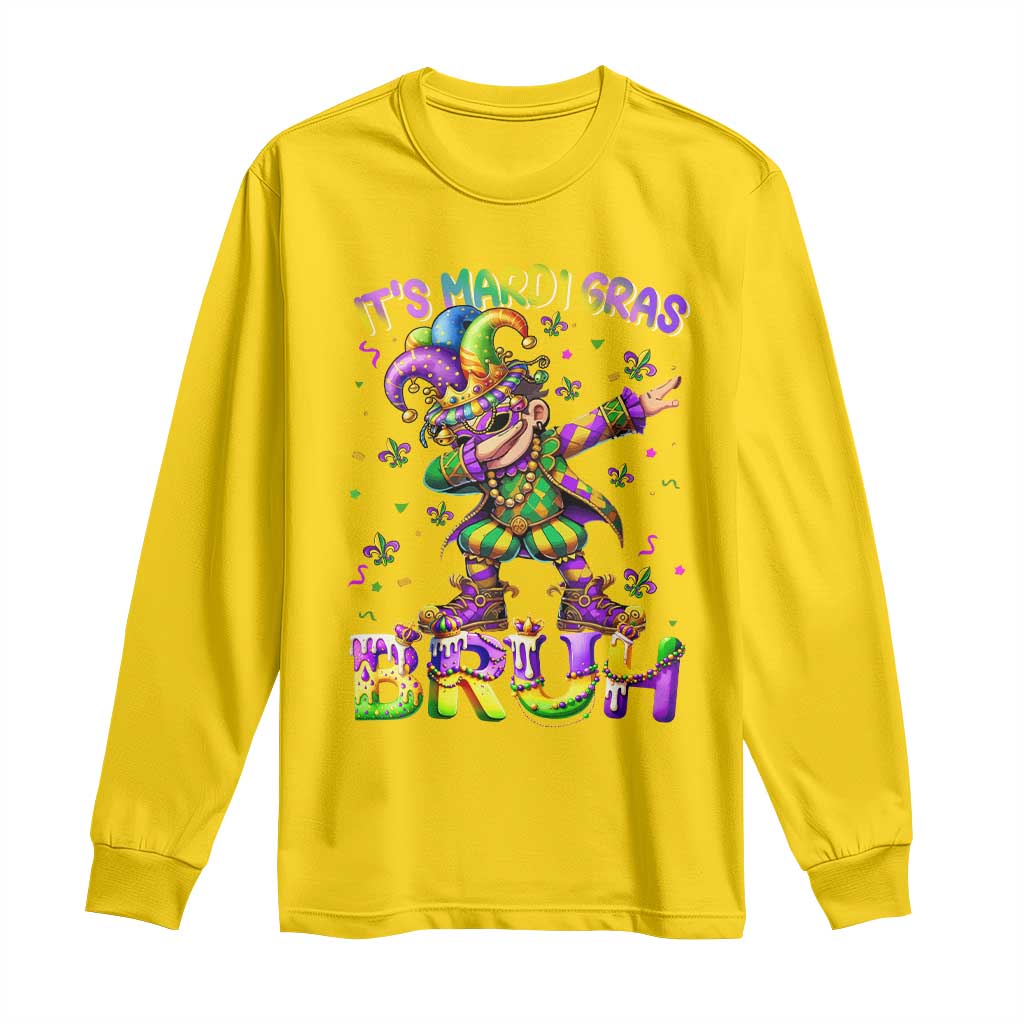 It's Mardi Gras Bruh Long Sleeve Shirt Dabbing Boy Kids