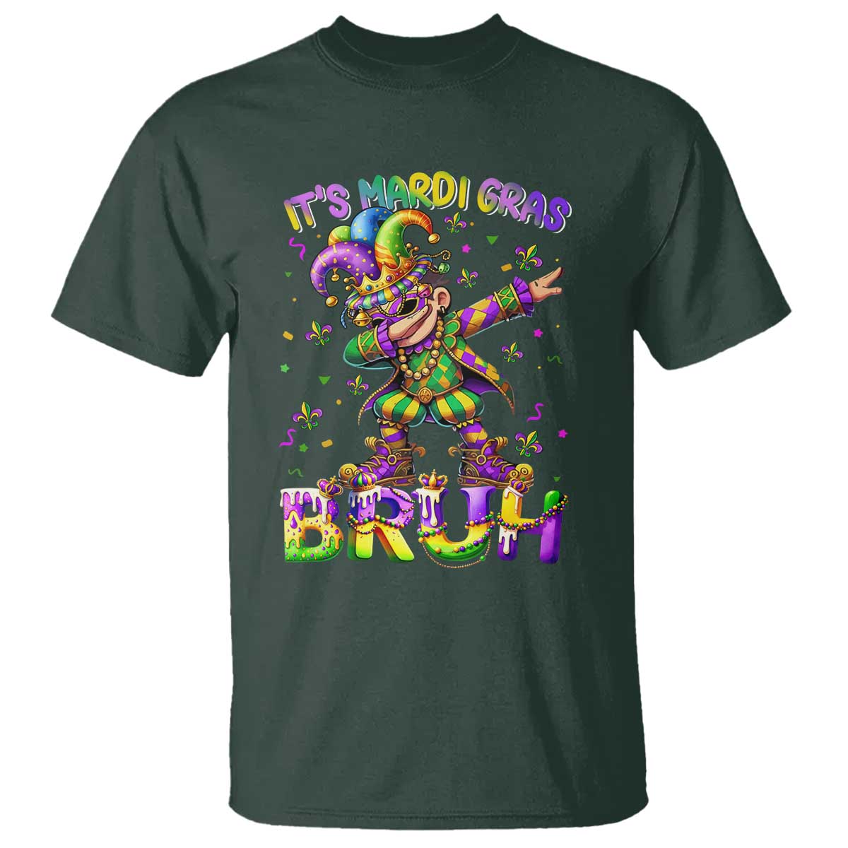 It's Mardi Gras Bruh T Shirt Dabbing Boy Kids