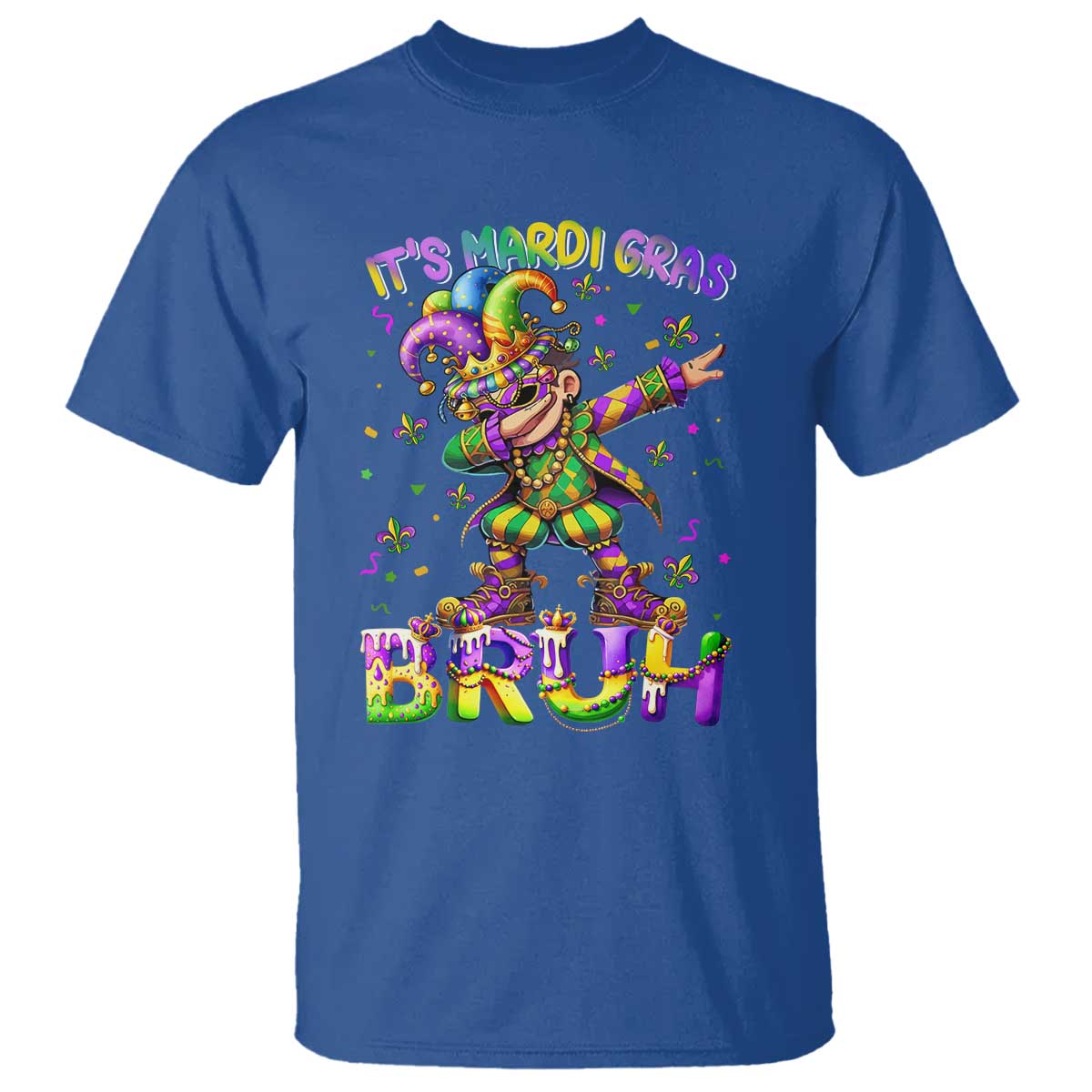 It's Mardi Gras Bruh T Shirt Dabbing Boy Kids