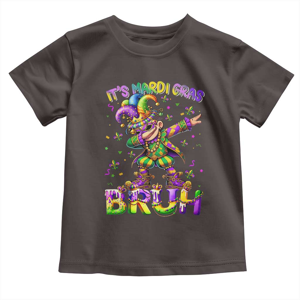 It's Mardi Gras Bruh Toddler T Shirt Dabbing Boy Kids