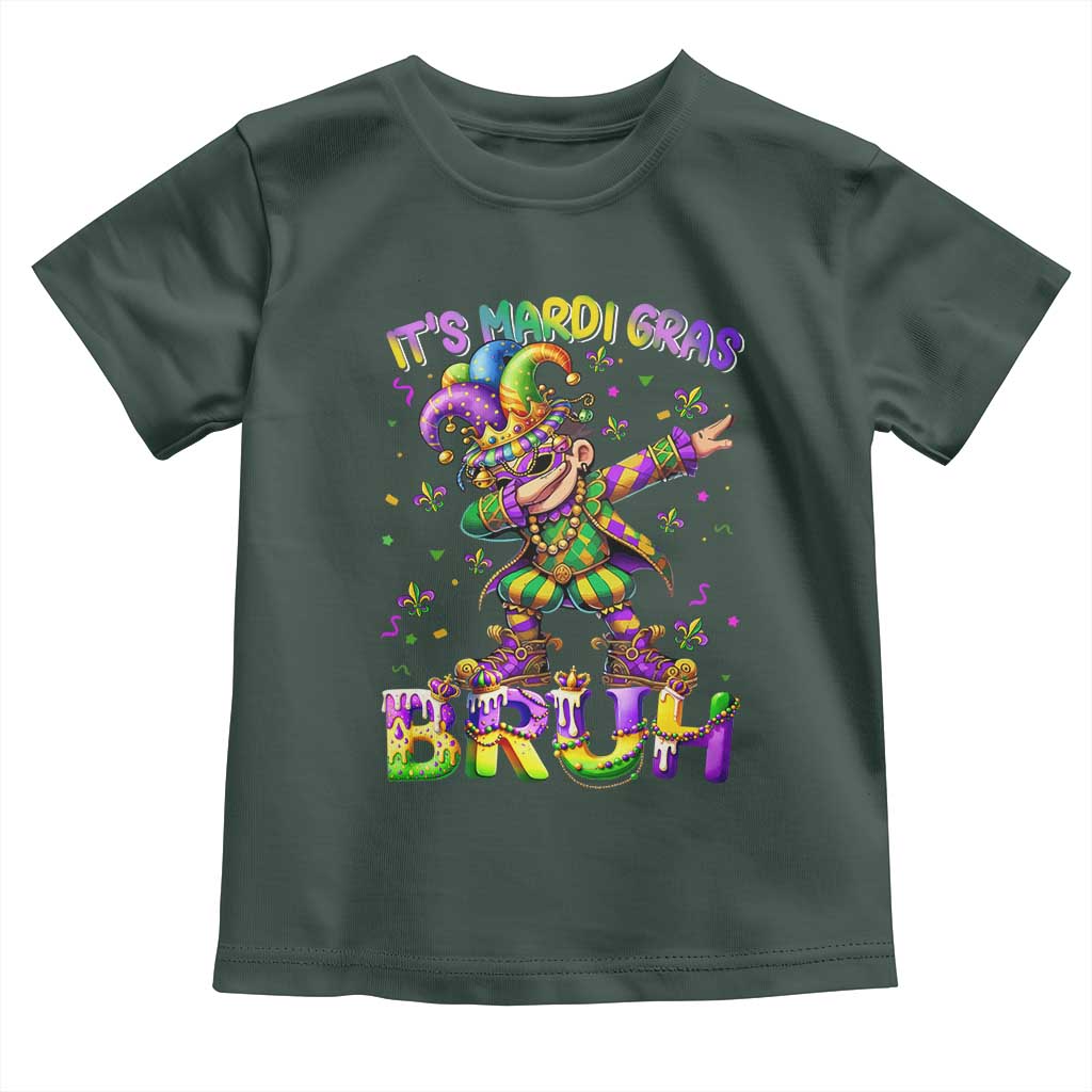 It's Mardi Gras Bruh Toddler T Shirt Dabbing Boy Kids