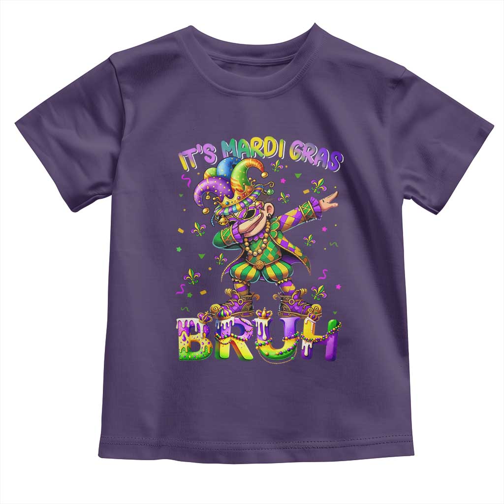 It's Mardi Gras Bruh Toddler T Shirt Dabbing Boy Kids