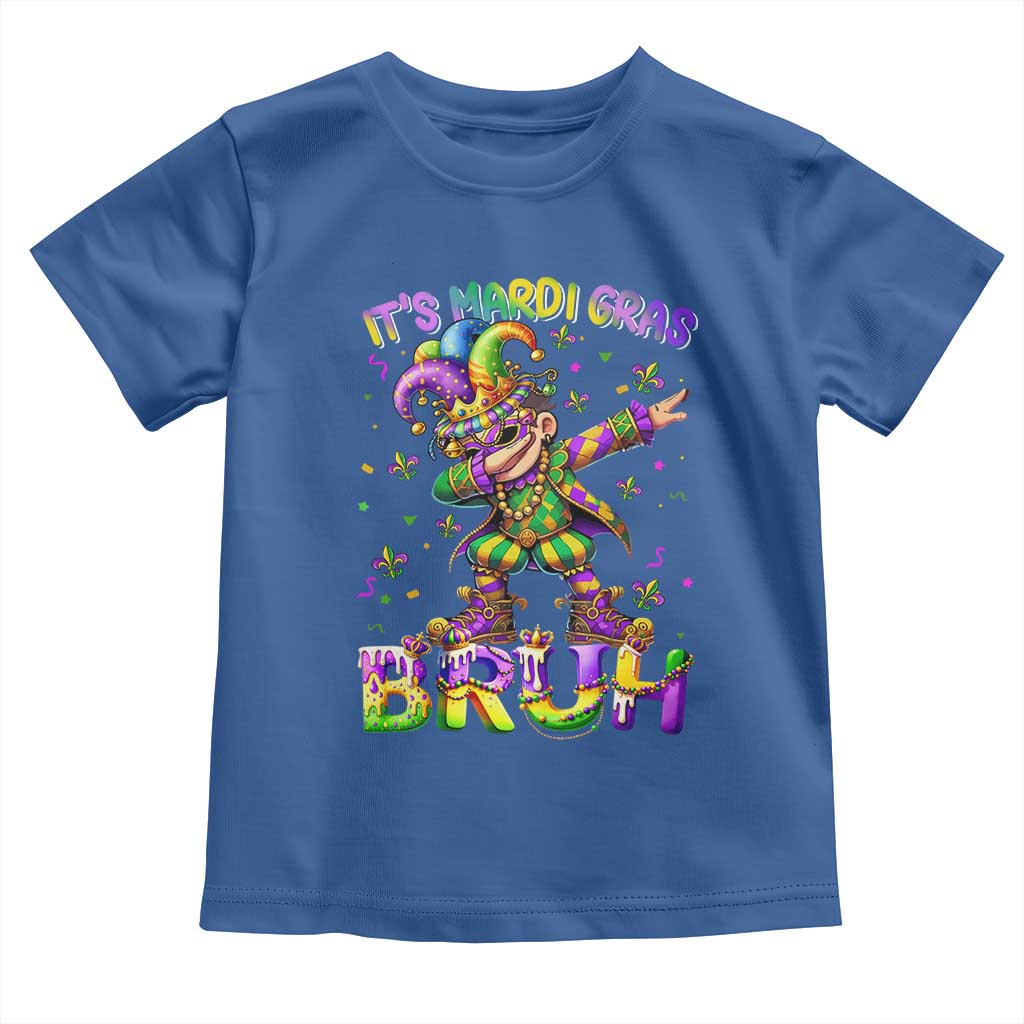 It's Mardi Gras Bruh Toddler T Shirt Dabbing Boy Kids